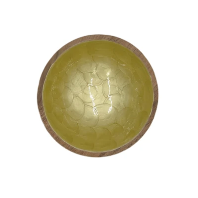 By Room Schaal Rond ø 18 Cm Mangohout Gold Pearl 1 By Room Schaal Rond ø 18 Cm Mangohout Gold Pearl