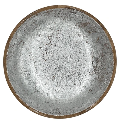 By Room Schaal Rond ø 38 Cm Mangohout Silver 1 By Room Schaal Rond ø 38 Cm Mangohout Silver