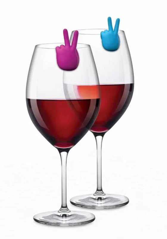 Winkee Peace Glass Markers Silicone 8 Stuks 2 Winkee Peace Glass Markers Silicone 8 Stuks - Afbeelding 2