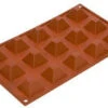 Silikomart Bakvorm 15 Piramides 3,6 Cm Silicone Bruin