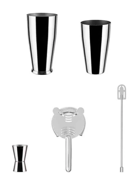 Alessi Lunar Eclipse Cocktailset Rvs 4-delig 1 Alessi Lunar Eclipse Cocktailset Rvs 4-delig
