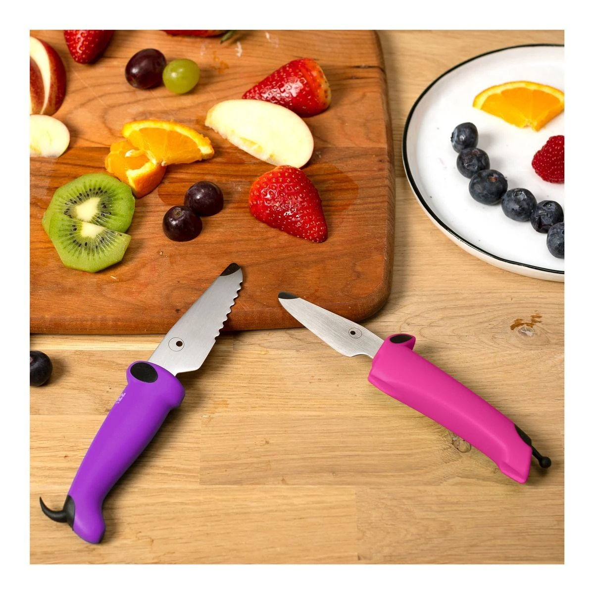 Kuhn Rikon Kindermessenset Roze / Paars 2-delig 3 Kuhn Rikon Kindermessenset Roze / Paars 2-delig - Afbeelding 3