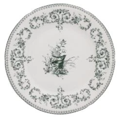 Gien Oiseau Dinerbord ø 27,5 Cm Keramiek Crème