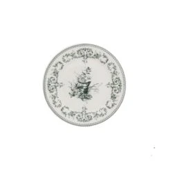 Gien Les Dépareillées Oiseau Onderzetter 12,8 Cm Keramiek Crème-groen