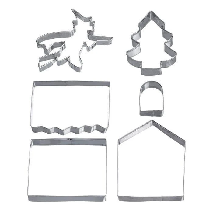 Westmark Uitsteekvorm Peperkoekhuis Rvs 6-delig 1 Westmark Uitsteekvorm Peperkoekhuis Rvs 6-delig
