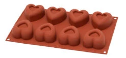 Silikomart Bakvorm 8 Savarins Hart ø 6 Cm Silicone Bruin