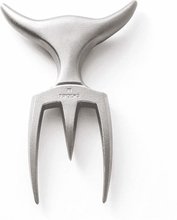 Tridens Vleesvork En Basis Geborsteld Rvs En Hout 2 Tridens Vleesvork En Basis Geborsteld Rvs En Hout - Afbeelding 2