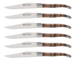Laguiole En Aubrac Steakmes 11,5 Cm Woodstock 6 Stuks