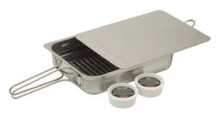 Camerons Rookoven 38 X 28 Cm Rvs Met 4 Bakjes Rookhout