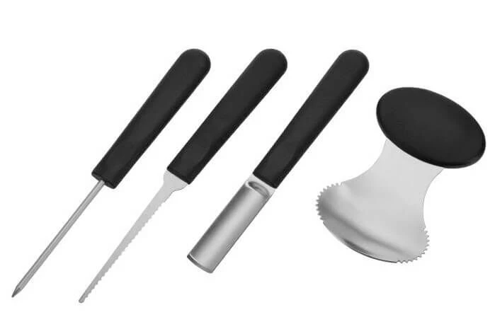 Westmark Pompoendecoratieset Kunststof-rvs 4-delig 1 Westmark Pompoendecoratieset Kunststof-rvs 4-delig