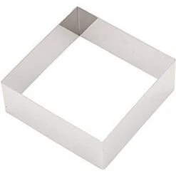 Gobel Vierkante Taartring 24 Cm Rvs Glans