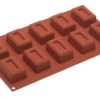 Silikomart Bakvorm 10 Savarins Rechthoek 5,8 Cm Silicone Bruin
