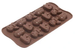 Silikomart EasyChoc Choco Winter Bakvorm 21 Cm Silicone Bruin