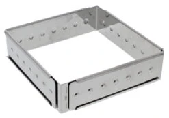 Gobel Verstelbare Taartring Vierkant 16 - 28 Cm Rvs