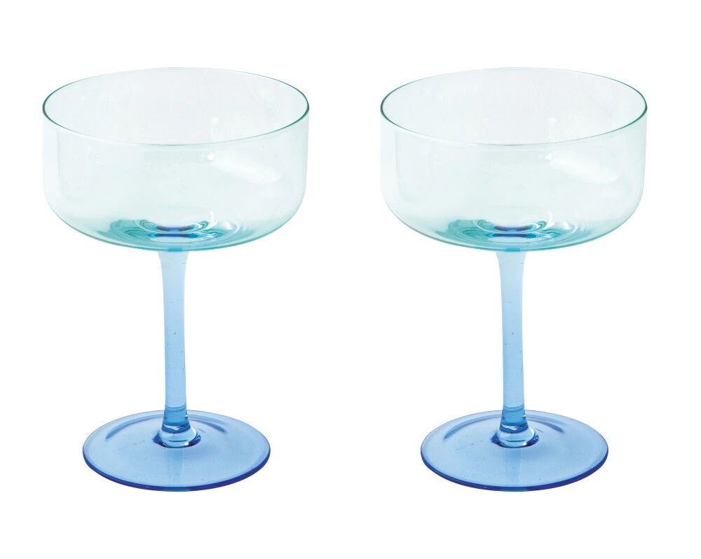 Oldenhof Champagneglazen 300 Ml Blauw Set Van 2 1 Oldenhof Champagneglazen 300 Ml Blauw Set Van 2