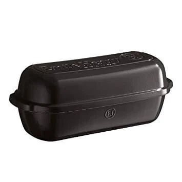 Emile Henry Le Pain Broodbakpan 39,5 X 16 Cm Aardewerk Fusain 1 Emile Henry Le Pain Broodbakpan 39,5 X 16 Cm Aardewerk Fusain