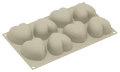 Silikomart 3Design Mini Cuoricino Bakvorm 6,5 X 6,3 Cm Silicone Grijs