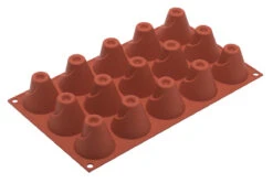 Silikomart Bakvorm 15 Vulkanen ø 5 Cm Silicone Bruin