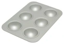 Fat Daddio's Bakvorm 6 Halve Bollen Geanodiseerd Aluminium