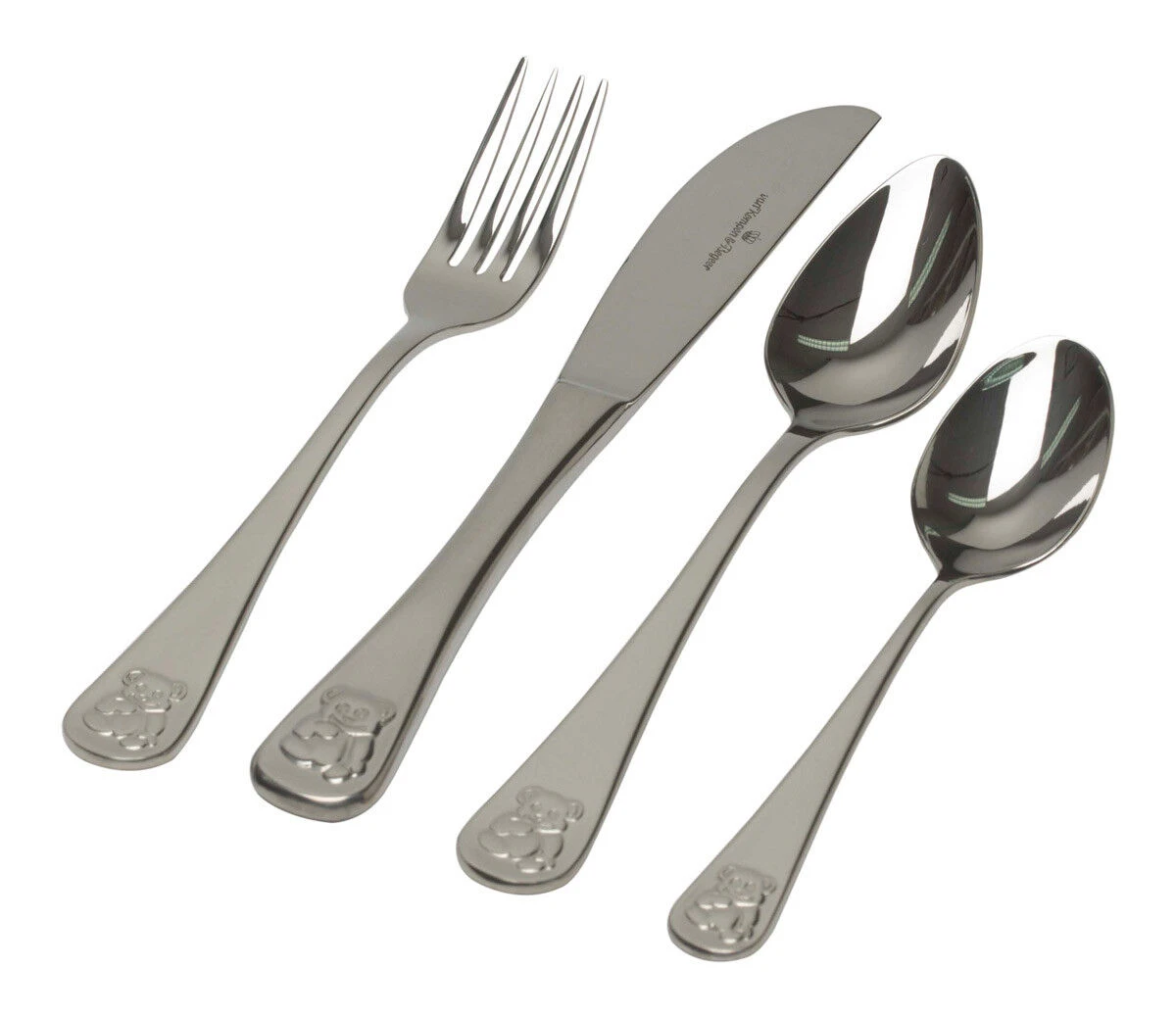 Van Kempen & Begeer Junior Beer Kinderbestek Rvs 4-delig 1 Van Kempen & Begeer Junior Beer Kinderbestek Rvs 4-delig