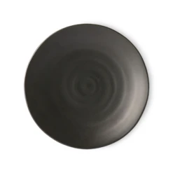 HK Living Kyoto ACE6980 Dinerbord ø 25,5 Cm Aardewerk Zwart