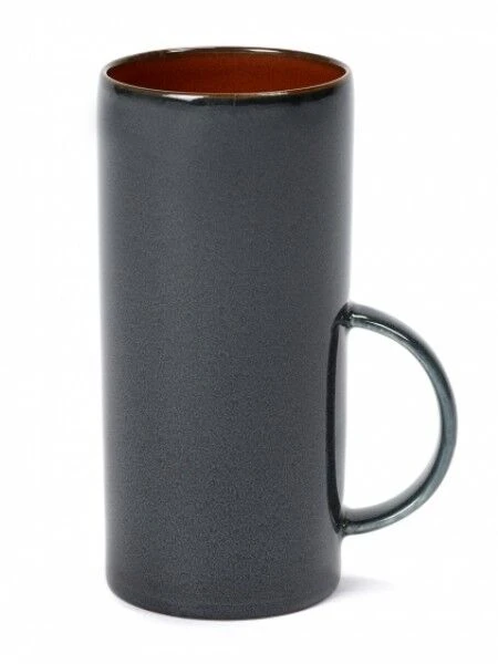 Serax Terres De Rêves Theekop Stone Ware ø 6 Cm H 13 Cm - Rust/dark Blue 1 Serax Terres De Rêves Theekop Stone Ware ø 6 Cm H 13 Cm - Rust/dark Blue