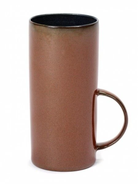 Serax Terres De Rêves Theekop Stone Ware ø 6 Cm H 13 Cm - Dark Blue/rust 1 Serax Terres De Rêves Theekop Stone Ware ø 6 Cm H 13 Cm - Dark Blue/rust