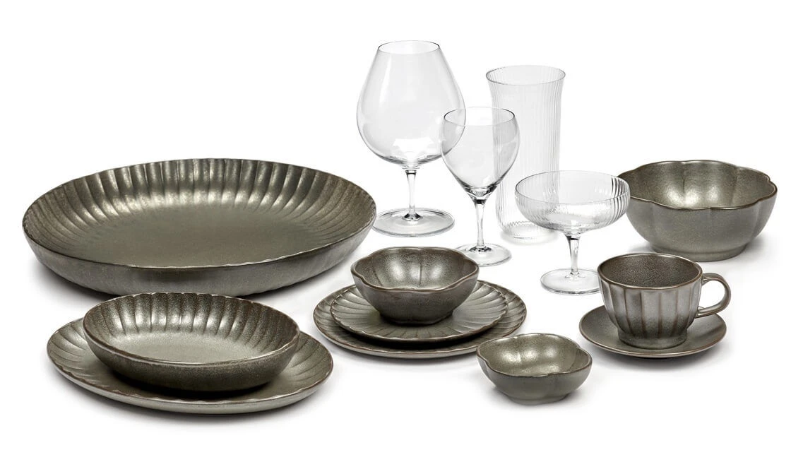 Serax INKU By Sergio Herman Serveerschaal Ovaal 22 X 15,4 Cm H 2,7 Cm Aardewerk Groen 3 Serax INKU By Sergio Herman Serveerschaal Ovaal 22 X 15,4 Cm H 2,7 Cm Aardewerk Groen - Afbeelding 3