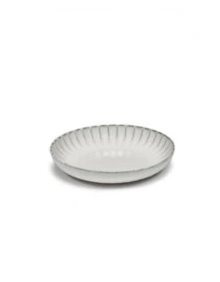 Serax INKU By Sergio Herman Hoog Bord M ø 21 Cm H 4 Cm Aardewerk Wit