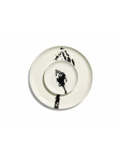 Serax Feast By Ottolenghi Bord S ø 19 Cm H 2 Cm Aardewerk White + Artichoke Black -Kook Winkel b8921004sgbov