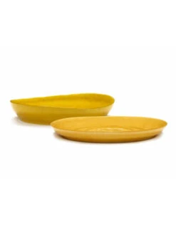 Serax Feast By Ottolenghi Serveerschaal S ø 30 Cm H 6 Cm Aardewerk Sunny Yellow + Swirl Dots Black -Kook Winkel b8921013ggsv
