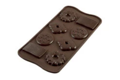 Silikomart EasyChoc Biscuits Bonbonvorm Silicone Bruin