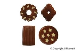 Silikomart EasyChoc Biscuits Bonbonvorm Silicone Bruin -Kook Winkel biscuits 2 1