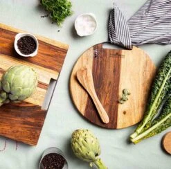 Bowls And Dishes Pure Rose Wood Serveerplank ø 35 Cm Met 1 Metalen Handvat 5 Bowls And Dishes Pure Rose Wood Serveerplank ø 35 Cm Met 1 Metalen Handvat -Kook Winkel bowls and dishes pure rose wood serveerplank 30 cm met 12 1