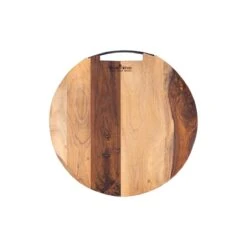 Bowls And Dishes Pure Rose Wood Serveerplank ø 35 Cm Met 1 Metalen Handvat