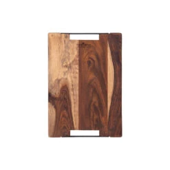 Bowls And Dishes Rose Wood Serveerplank Met Metalen Handvatten 35 X 25 Cm