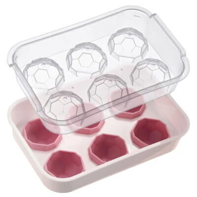 Westmark Crystal Ijsblokjesvorm Met Deksel Voor 6 Ijsblokjes Silicone Wit 2 Westmark Crystal Ijsblokjesvorm Met Deksel Voor 6 Ijsblokjes Silicone Wit - Afbeelding 2