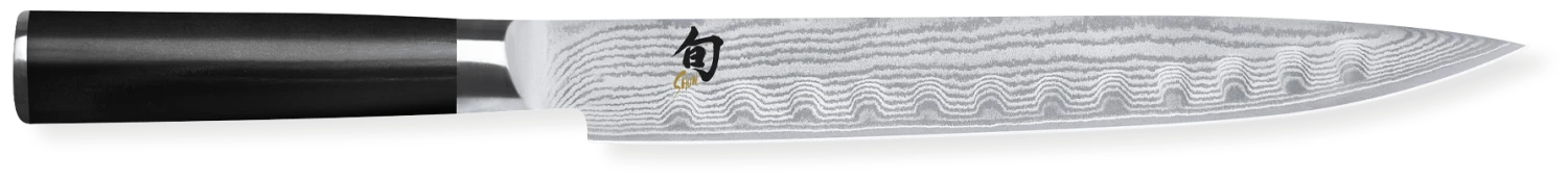 Kai Shun Classic Vleesmes Met Groeven 23 Cm VG-Max Damaststaal 1 Kai Shun Classic Vleesmes Met Groeven 23 Cm VG-Max Damaststaal