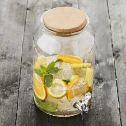 Point-Virgule Drankendispenser 5,6 Liter Met Kurkdop Transparant -Kook Winkel ff44987c0bfbde28a692b043782fdb5fd898d607