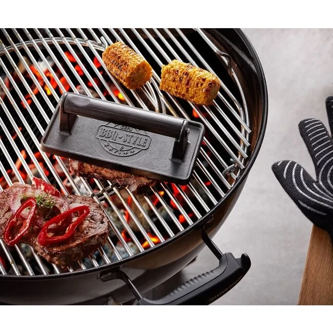 Gefu BBQ Vleesgewicht Gietijzer/pakkahout 1 Kg 2 Gefu BBQ Vleesgewicht Gietijzer/pakkahout 1 Kg - Afbeelding 2