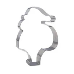 Gobel Uitsteekvorm Kerstman 12 Cm Rvs Glans