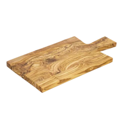1821 Olijfhout Rechthoekige Serveerplank Met Greep 40 X 20 Cm Olijfhout