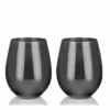 Viski Stemless Tumbler Wijnglas Gunmetal 2 Stuks