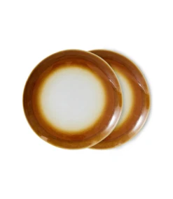 HK Living 70's ACE7269 Supernova Dinerbord ø 29 Cm Aardewerk 2 Stuks