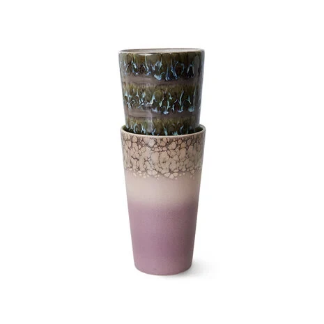 HK Living ACE7243 Forest Latte Macchiatomok 280 Ml Aardewerk 2-delig - Afbeelding 2