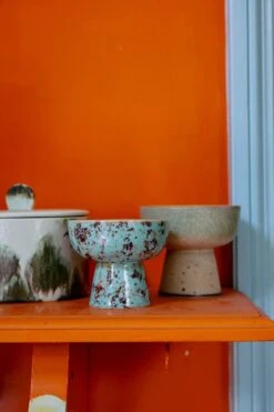 HK Living 70's KST0182 Patina Tapasschaal Op Voet S Aardewerk -Kook Winkel hk living patina tapas schaal achtergrond 2