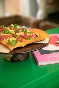 HK Living 70's ACE7134 Retro Wave Taartplateau ø 33 Cm -Kook Winkel hkliving 70s keramieken plateau retro wave ace7134 2 1