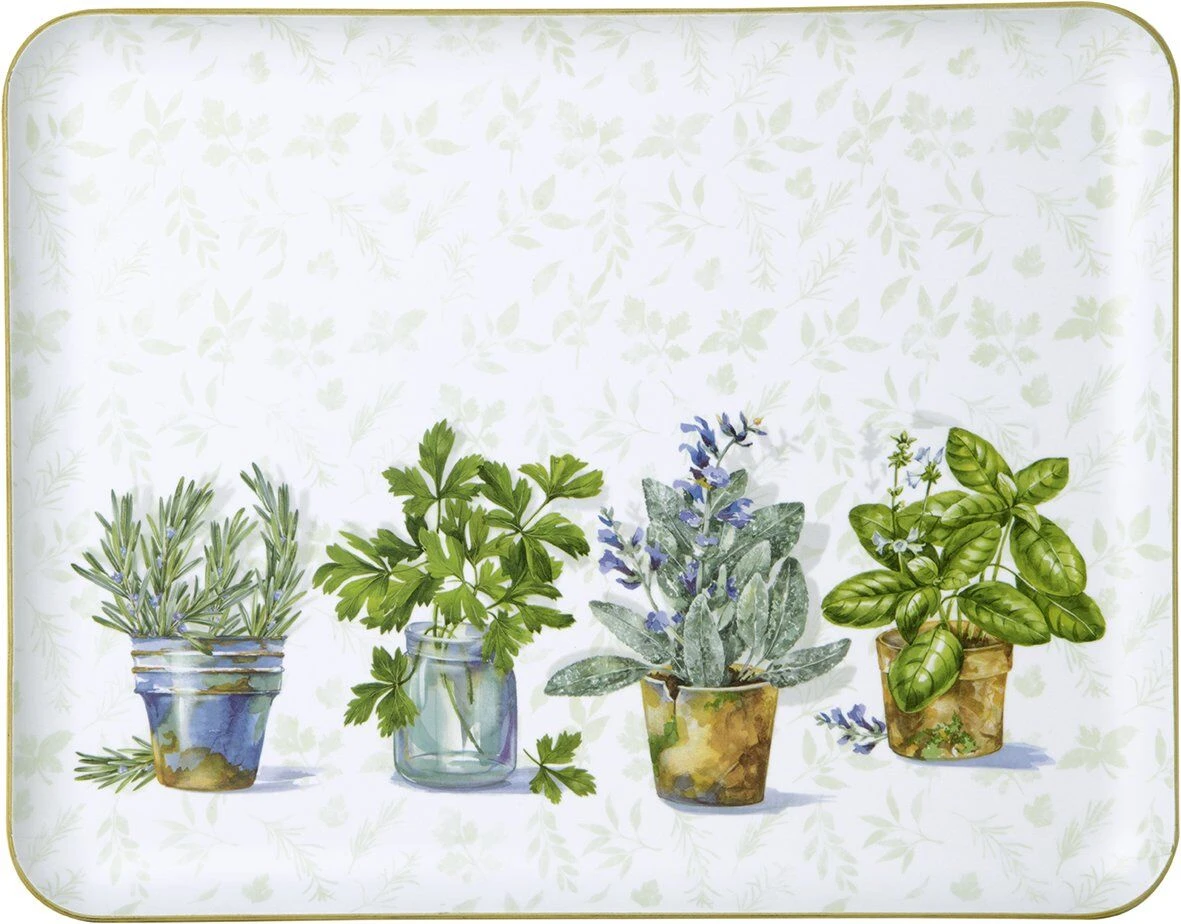 Ihr Aromatic Herbs Dienblad 36 X 28 Cm Wilgenhout Groen