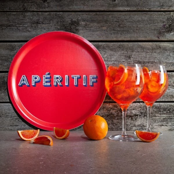 Jamida Aperitief Dienblad ø 31 Cm Hout Rood 2 Jamida Aperitief Dienblad ø 31 Cm Hout Rood - Afbeelding 2