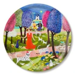 Jamida Dog Paradise Dienblad ø 39 Cm Hout